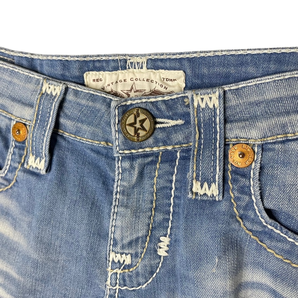 Big Star Jeans Women’s 28x26 Blue Remy Cutoff Stretch Denim Embellished Low Rise - Picture 4 of 10